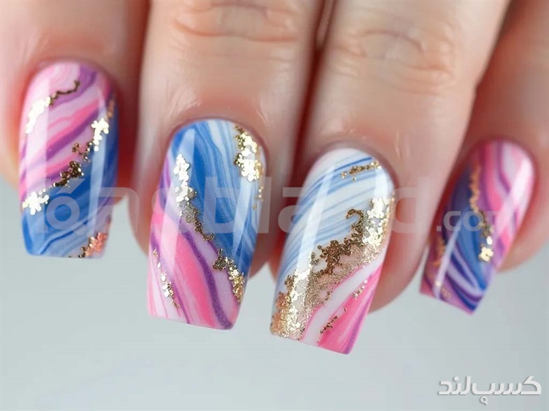 کاشت ناخن با تکنیک آب و ژل