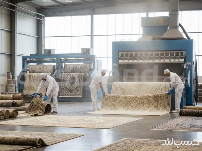 مراحل شست وشوی فرش در قالیشویی های حرفه ای