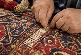نمایش توضیحات ترمیم و رفوگری فرش