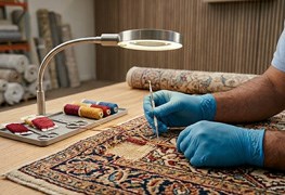 نمایش توضیحات رفوگری فرش