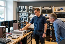 نمایش توضیحات فروش و نصب سیستم های صوتی