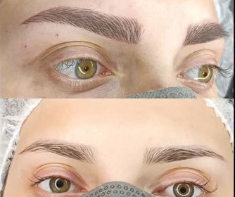 نمونه هایی از خدمات فیبروز ابرو در سالن زیبایی آرزو براتی